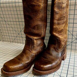 FRYE Campus Boots 14L Brown Leather Western Vintage Women’s 7.5 M. Made in USA